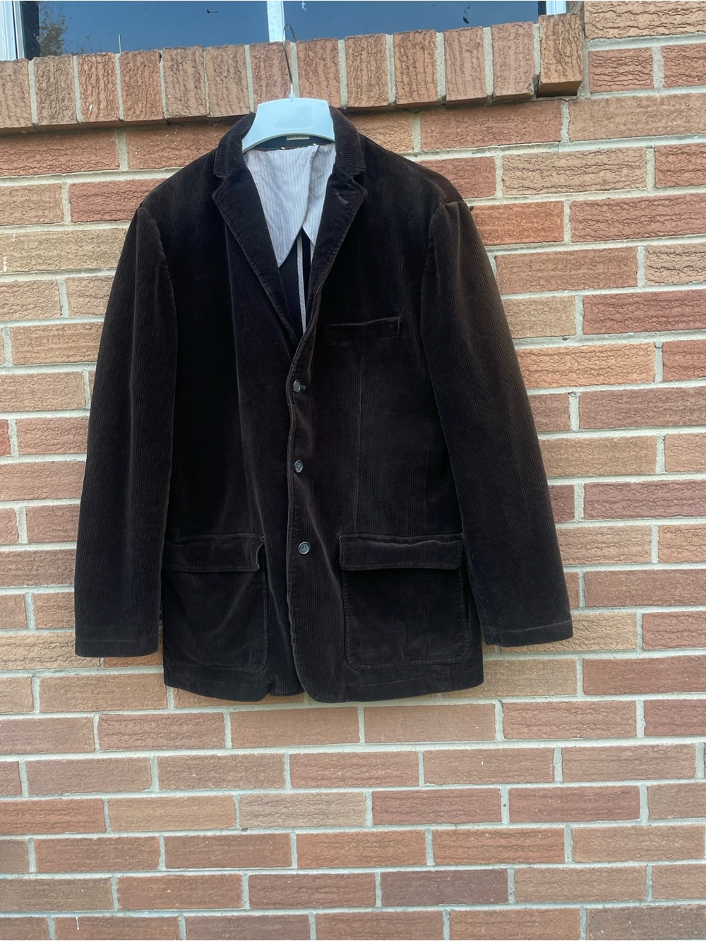Men's Brown Corduroy Blazer Jacket - Classic Tailored Style J.crew Size Medium M